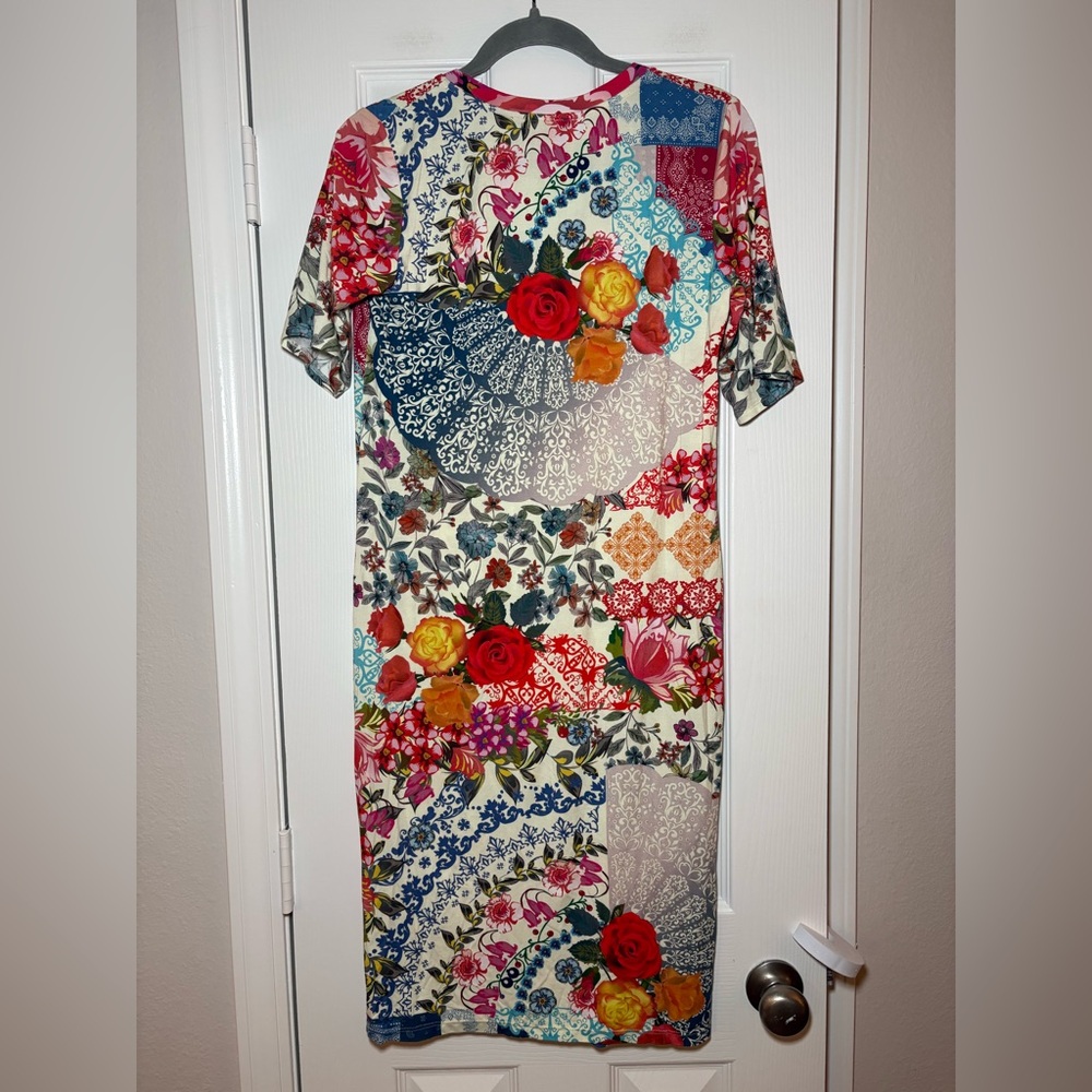 Johnny Was Tango Patchwork Midi‎ T-Shirt Dress | XS - Picture 4 of 9